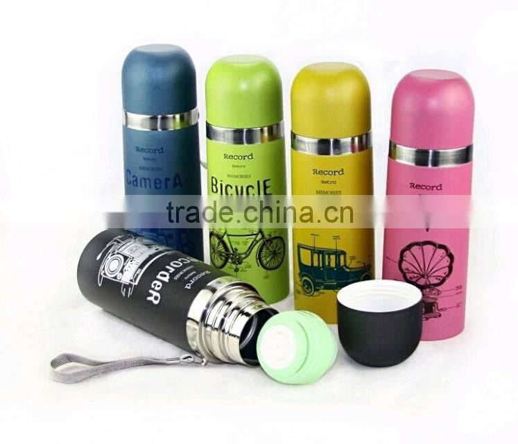 stainless steel vacuum thermos sport water bottle