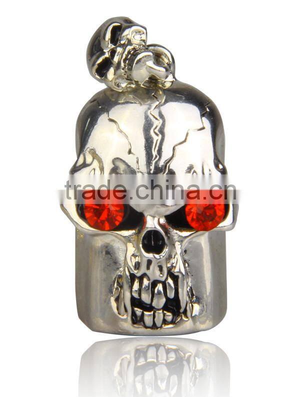 custom metal skull usb flash drive with Necklace