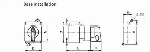 CE RoHS approval LW30 series On/Off Rotary Selector Switch