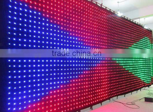 p10 3m*8m Concert backdrops foldable led video cloth/led fabric vision curtains with DMX&SD&PC Control