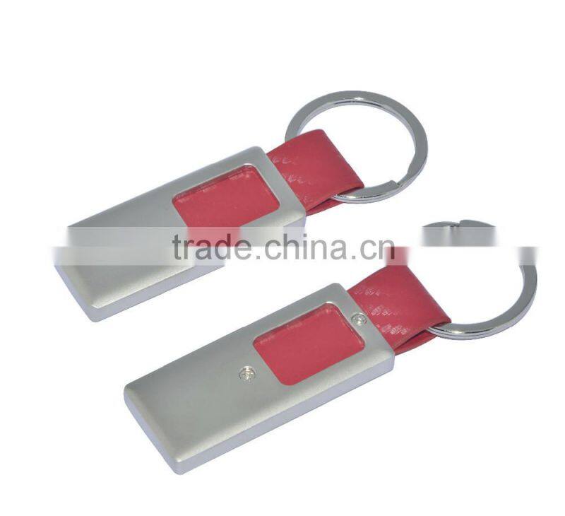2016 exhibiton new design Premium quality genuine leather custom keychain