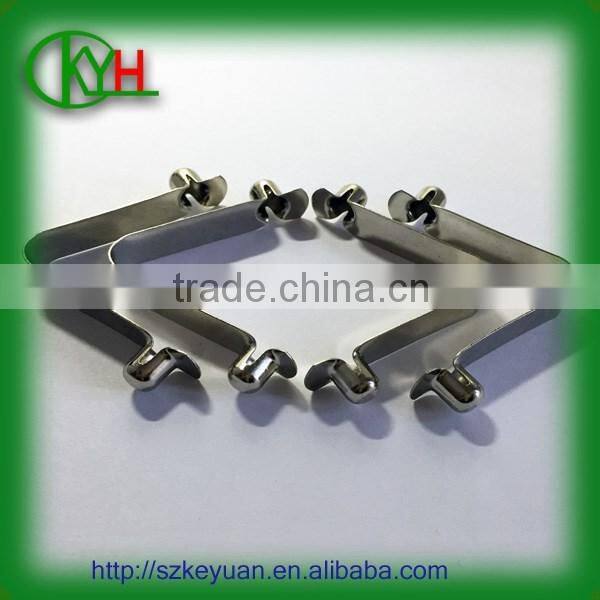 OEM Spring Steel V Shape Tube Lock spring Double Button Clip