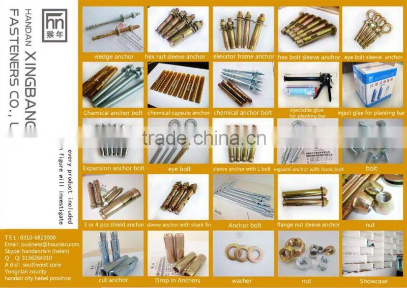 din934 4.8grade nut M20 with zinc palted fastener made in hebei handan