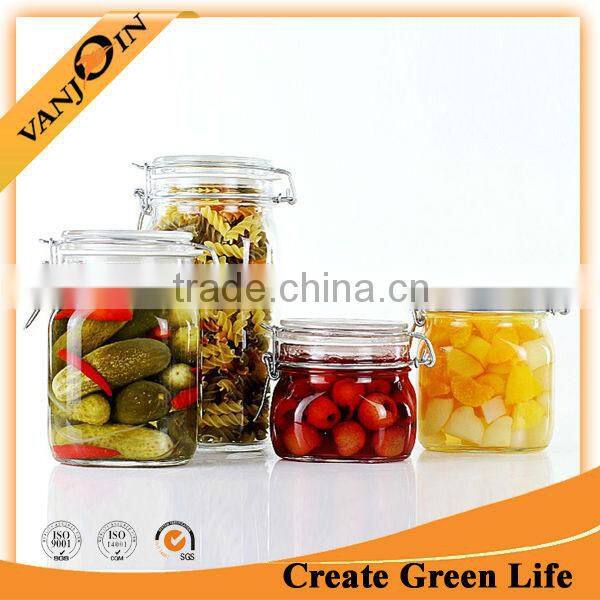 High Quality Square Glass Jar 1500ml