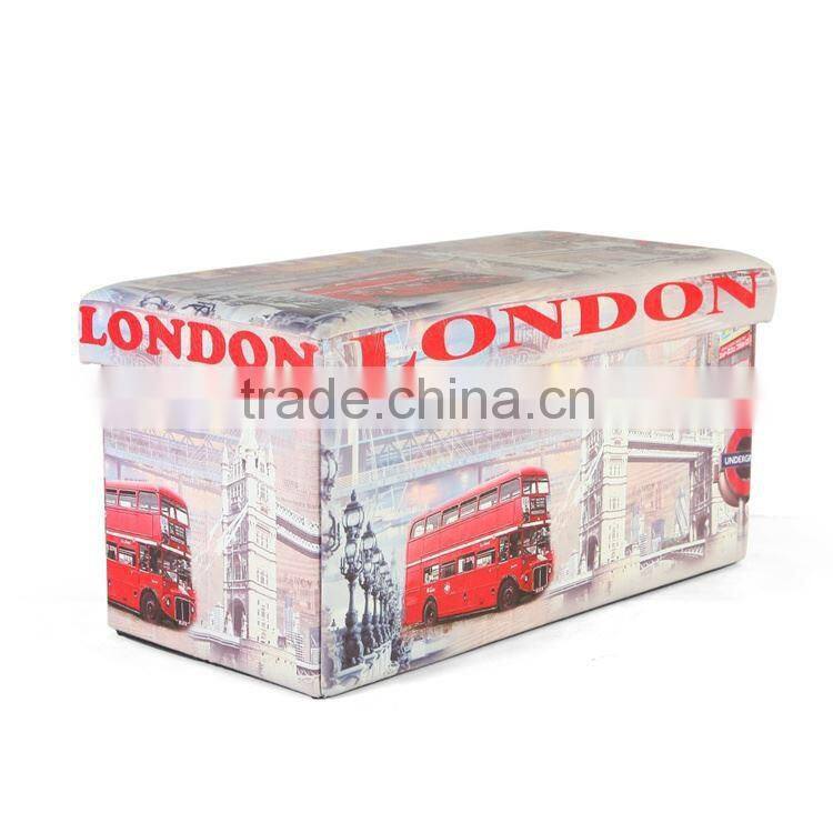 home furniture high quality gold stool wood ottoman