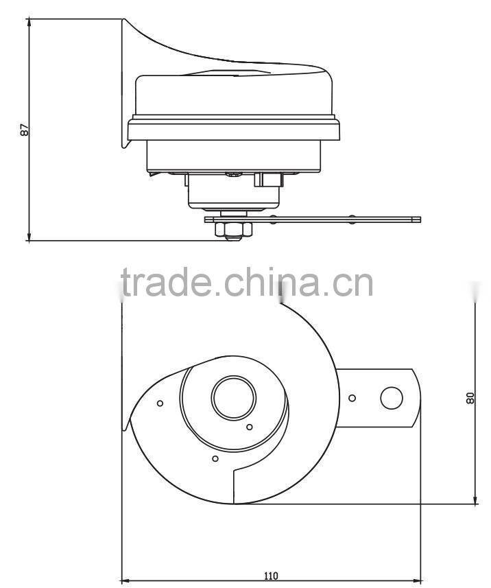 Magic Voice Environment Health Black Auto Parts Waterpoof 80mm Exclusive Siren 12V Speaker Eletcric Car Horn