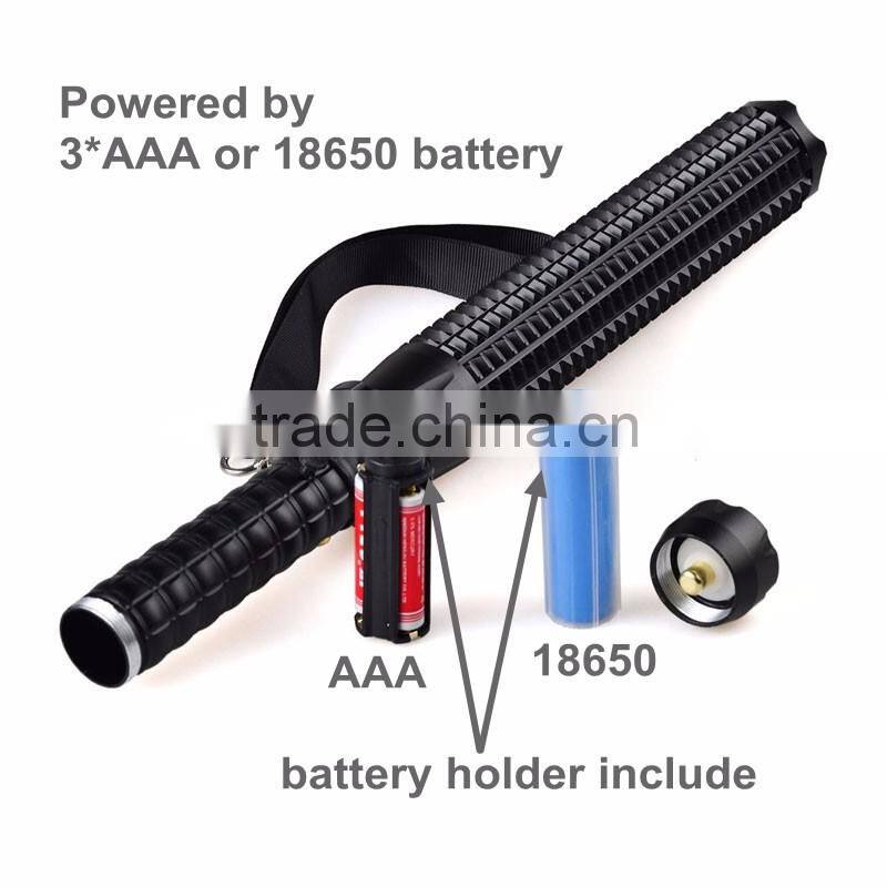 Telescopic Bat T6 LED Zoom Tactical Security Rechargeable Police Torch