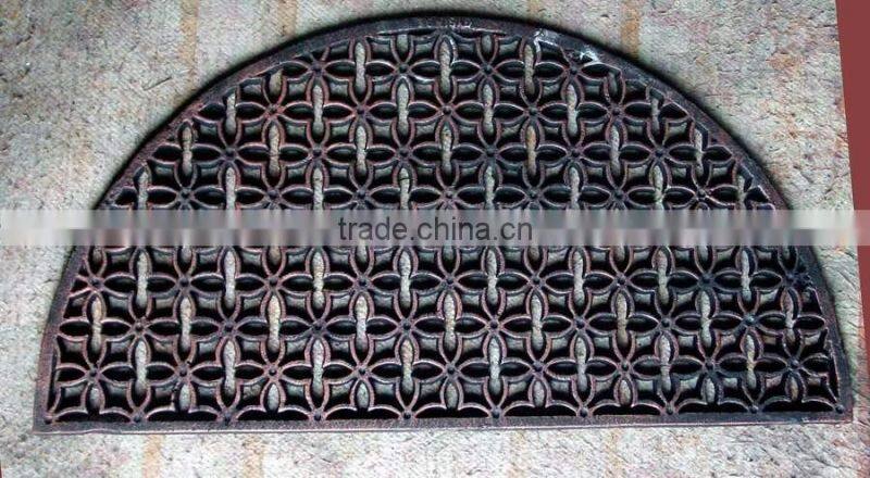 metal doormat half round shape