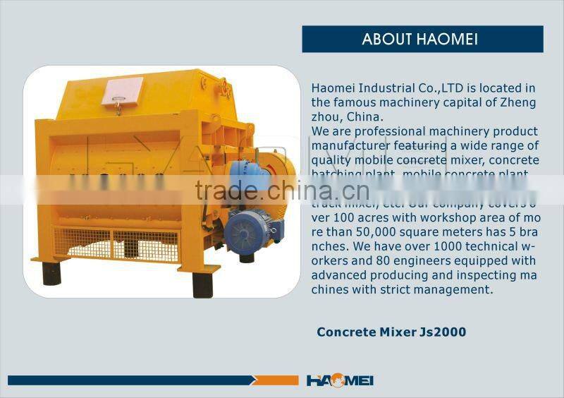 su mejor opcional JS2000 mezcladora de hormigon de haomei