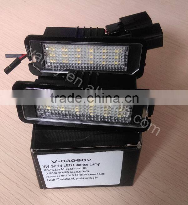 Automotive parts LED license plate light LED module plate light for V.W Golf4/Eos/Lupo/New Beetle/Passat CC/Phaeton/Polo