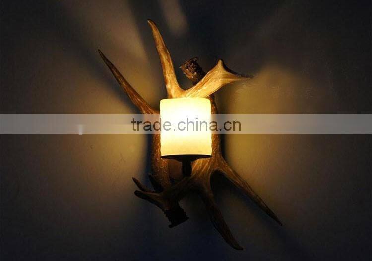 Rural style light Resin Antler creative light Deer Horns II Wall lamp