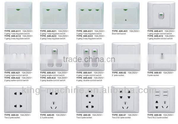 Plastic auto injection machine for switch socket