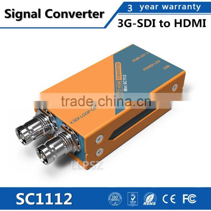 Pocket-size Broadcast 3G-SDI to HDMI Converter SDI input signal to HDMI signal and with SDI loop out