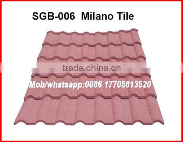 1340mm*420mm Stone Coated Roofing Tile , Kenya Stone Coated Metal Roofing Tile