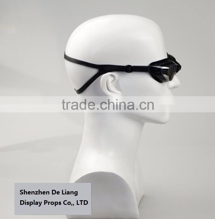 High-grade head Male head fake head goggles display shelf Men scarf display shelf swimming display props