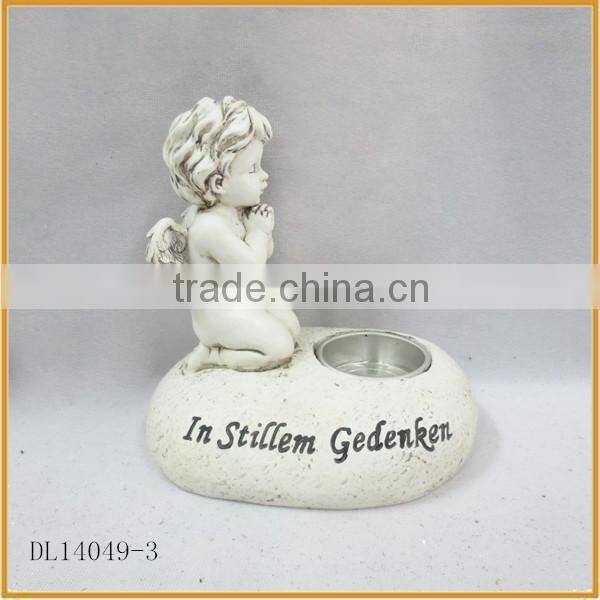Angel shape custom indoor ceramic candle holder