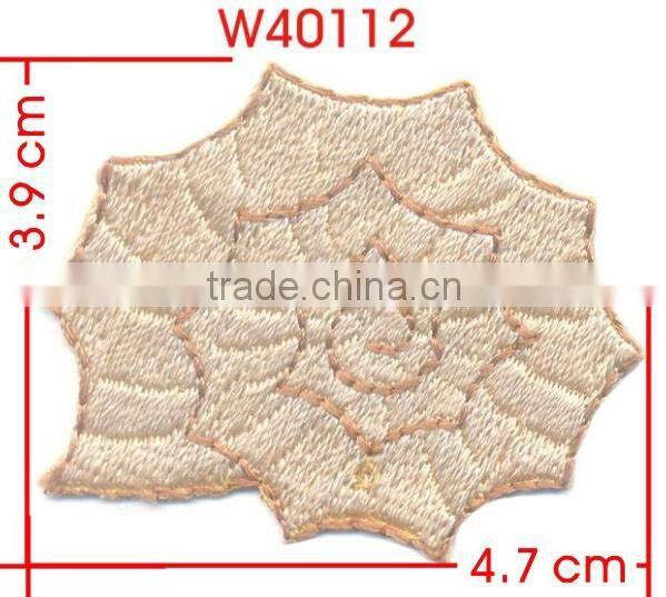 Beige Brown Spiral Shell Clothing Applique Garment Patch Label