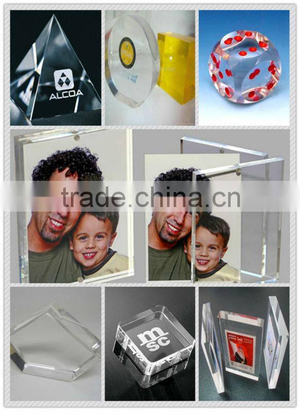 Wholesale customized clear acrylic block photo frame