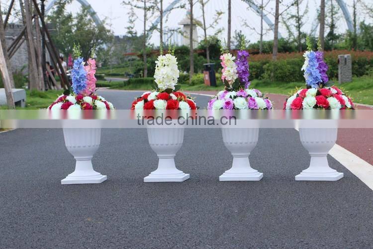 Elegant wedding flower pillar stage decoration flower tall vase for hotel event party