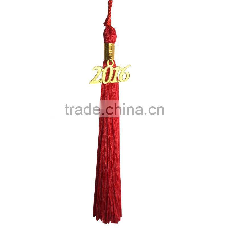 Hot Sell Red Tassel With Gold 2016 Charms