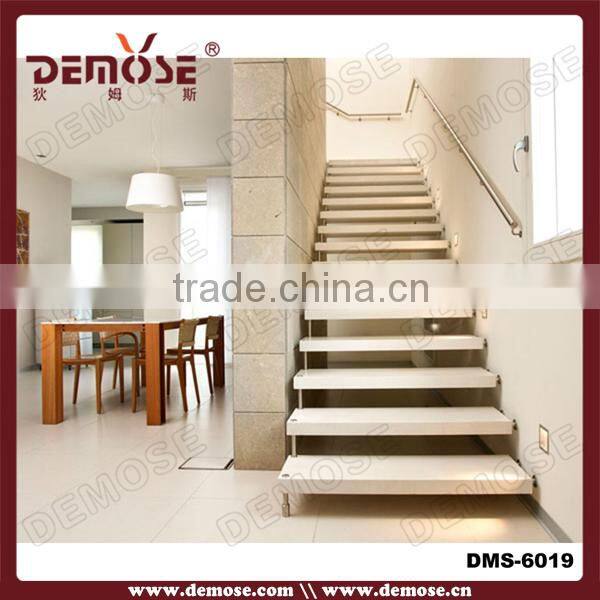 prefabricated stairs/ straight staircase design/floating wood stairs