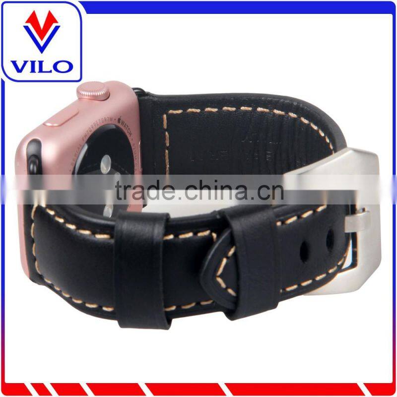 OEM 38mm 42mm Calf Leather Watch Band Pre-v Buckle adapter for Apple Watch Strap