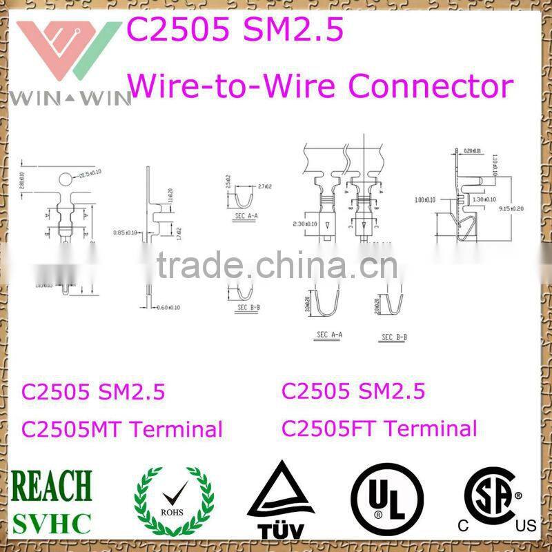 2.5mm Pitch 2505 SM2.5 Electronic Wire to Wire Connector