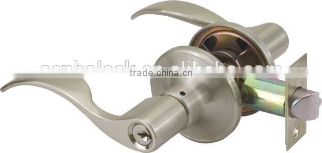 Tubular handles lever lockset with passage, privacy, entrance function zinc alloy leverset lock