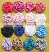 chiffon Gauze flower with diamond DIY Accessories 6.5CM 16 colors