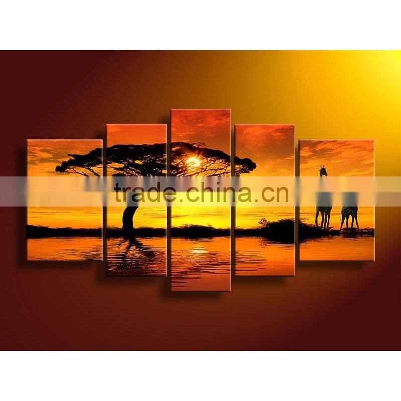 Music guitar canvas oil painting for living room decorative