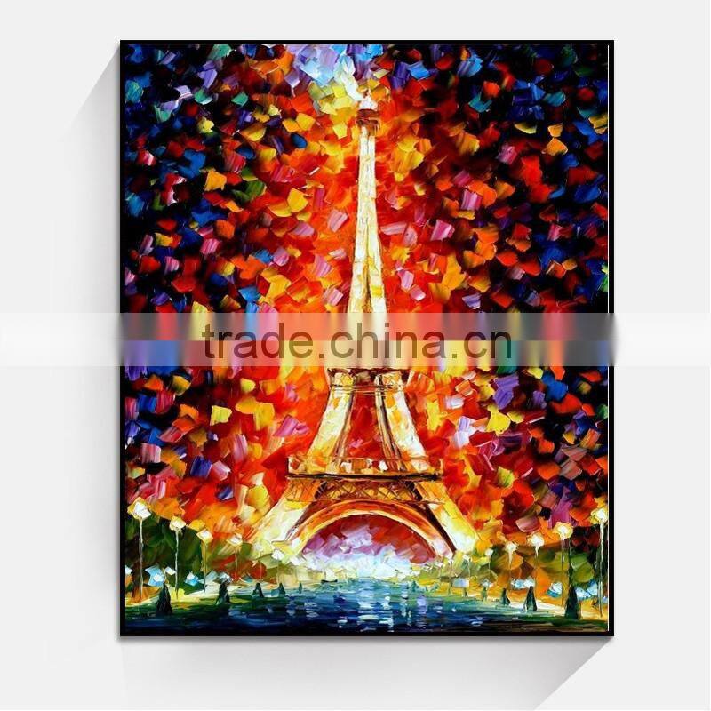 Shu1860 Hand painted paris street scene oil painting Scenery oil painting
