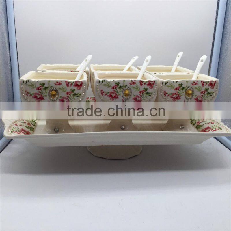 Home decoration ceramic kid ice cream bowls