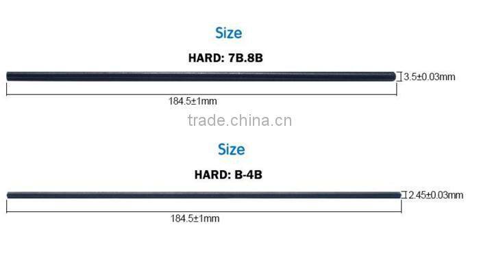 black mechanical 6b pencil 2mm lead