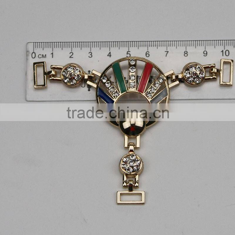 fashion rhinestone ladies shoe raw material Made In China Factory