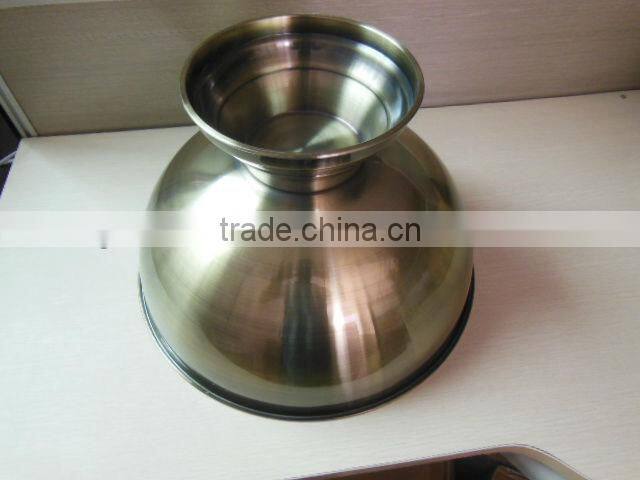 12L stainless steel champagne bowl finished in plating gold