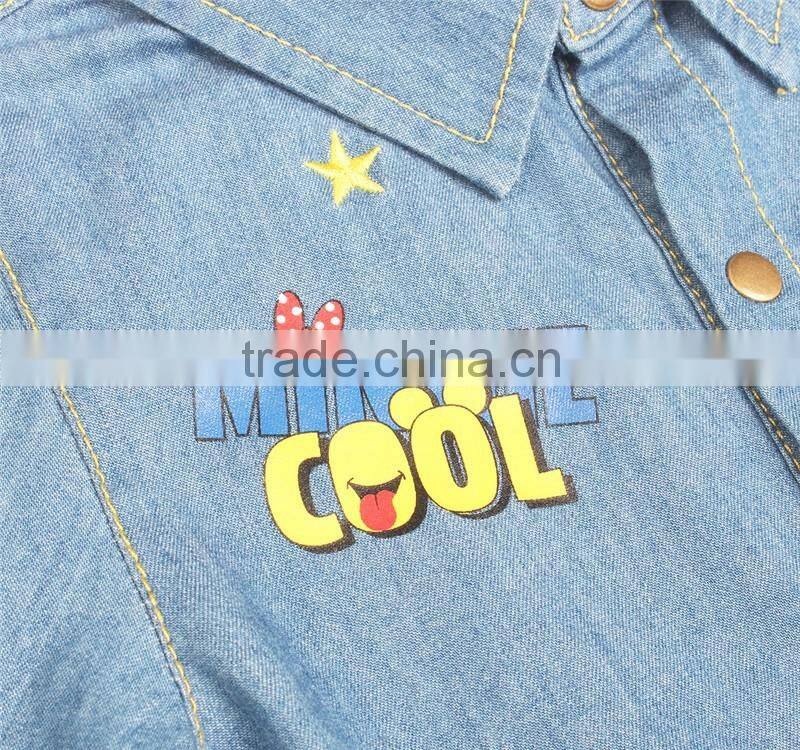 lovely printing kids girls cartoon shirt
