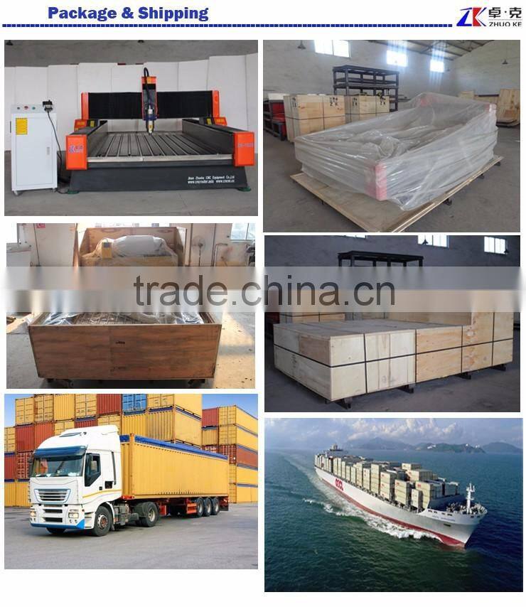Heavy Duty Stone Engraving CNC Router 1300*2500mm With Yaskawa Servo Motor DSP Offline Control 5.5Kw Spindle ZK-1325