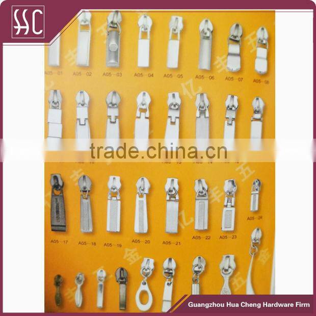 metal zipper slider/zipper for bags/fashion metal zipper puller
