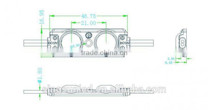 5 years warranty top quality waterproof led module 165 degree view angle 2835 smd led module