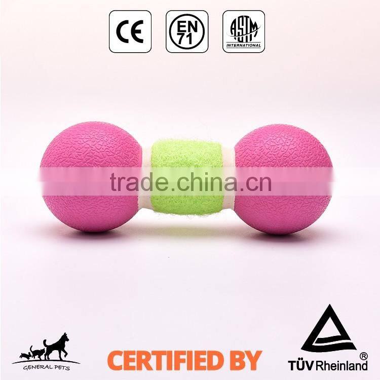 Rubber Fetch Dog Chew Toy Tumbell Training Toy