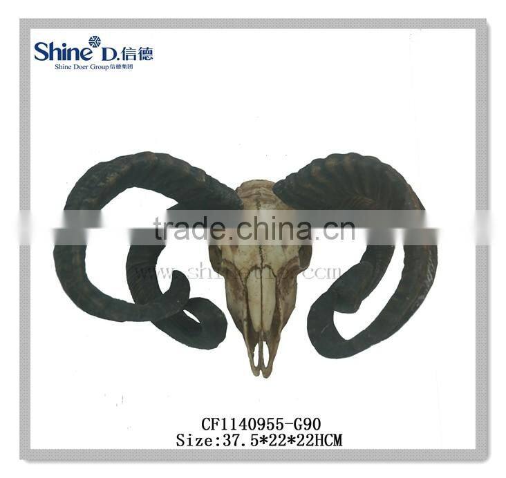 wall hanging artificial decorative resin animal head skull interior home decor