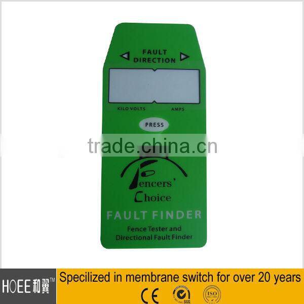 gloss/matte finish graphic overlay membrane switch front panel