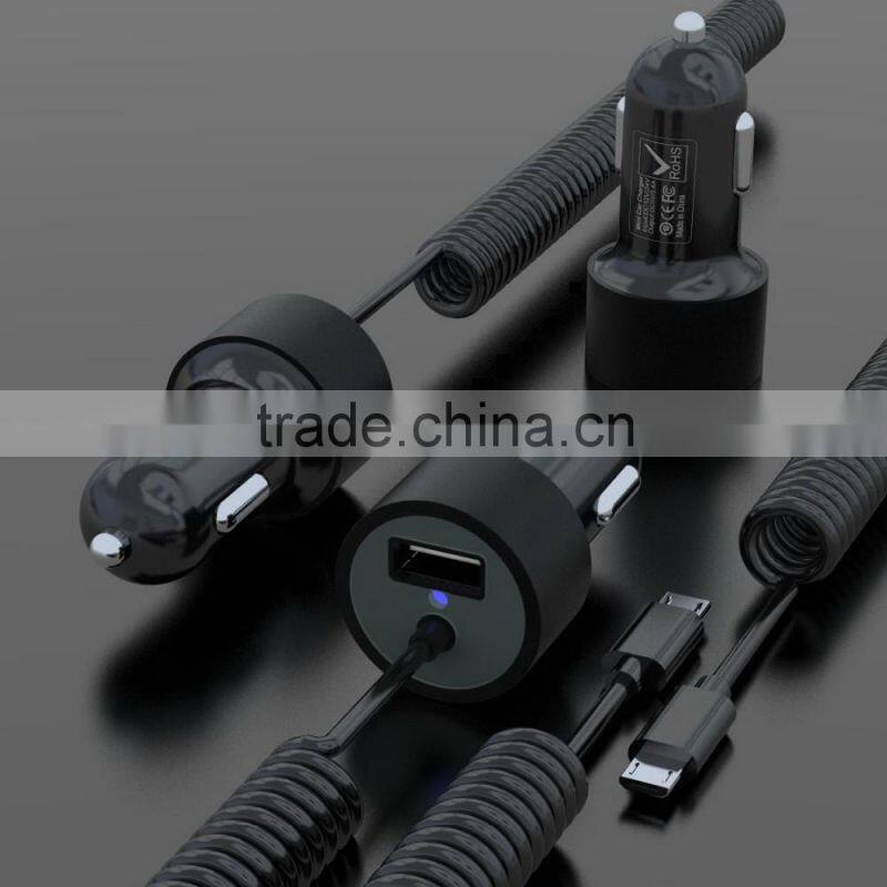 3A+2.4A 5.4A ouput Type C Mini dual car charger for apple iphone, ipad, smartphone,