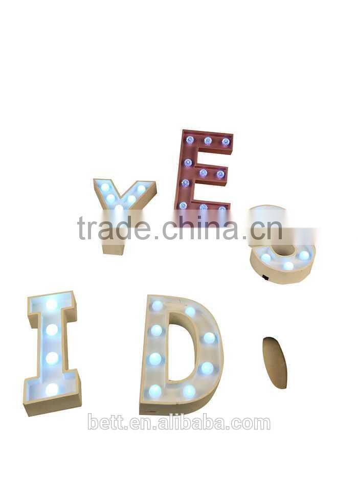 Led crystal bulb white ,red ,pink heart shape marquee letters lights for wedding decoration