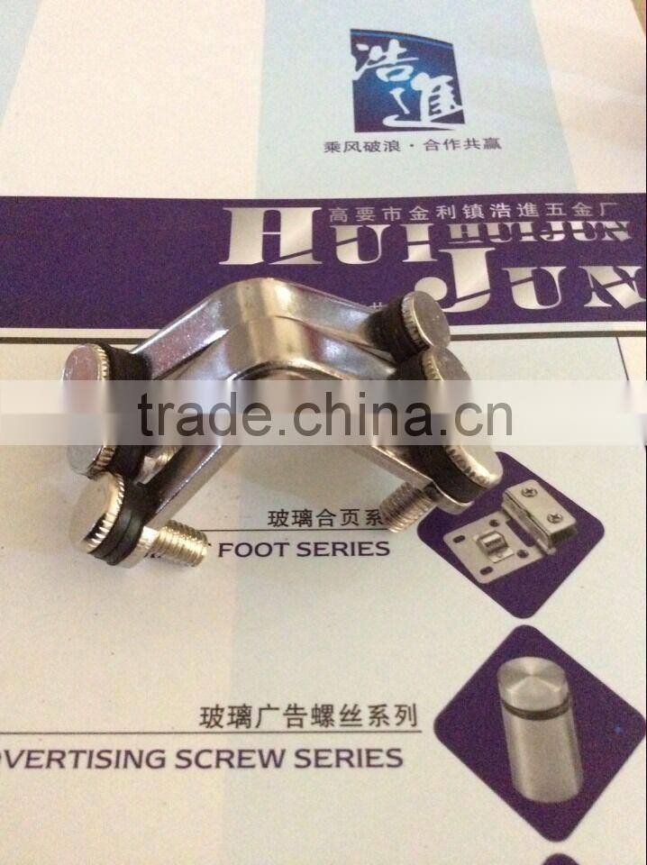 HJ-185 Hot sale stainless steel glass clamp accessories/Make in china cheap stainless steel glass clamp accessories