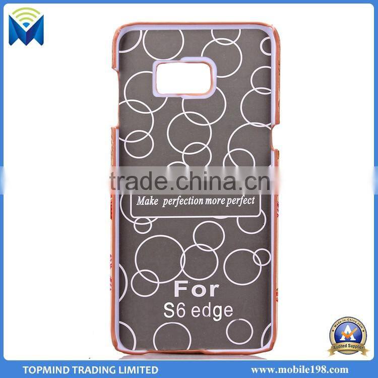 Latest Colored Drawing Phone Case for Samsung Galaxy S6 Edge Back Cover Case