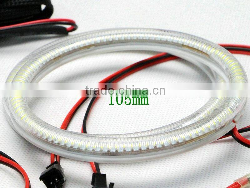 105MM LED angel eyes SMD3014 102pcs leds 9-16V DC high brightness full circle halo ring angel eyes for BMW E46 2D