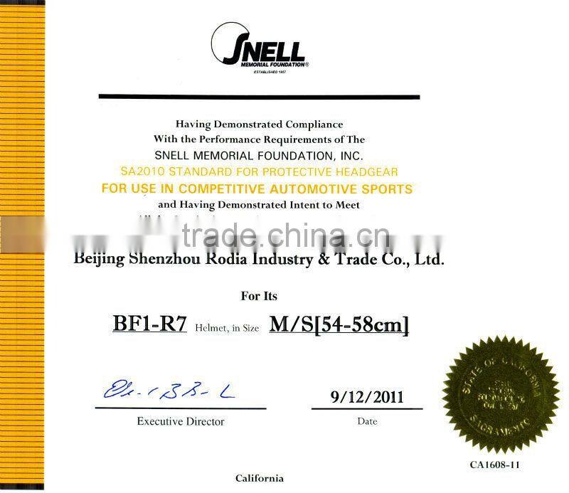 2014 Top selling helmet for car rally race with FIA8858-2010 and SNELL SAH2010 rated