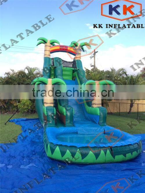 Cheap Jungle double inflatable slips n slides water games factory supply