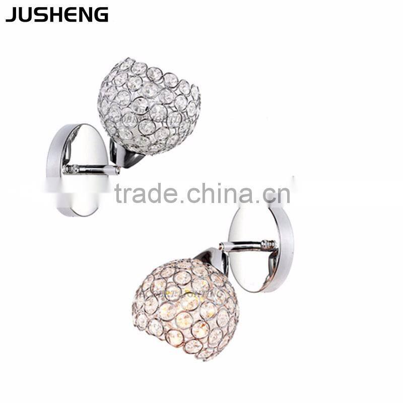 E14 European classical K9 crystal indoor wall lamp picture lighting
